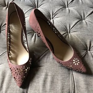 Kate Spade Floral Laser Cut Out Heel, Size 7.5